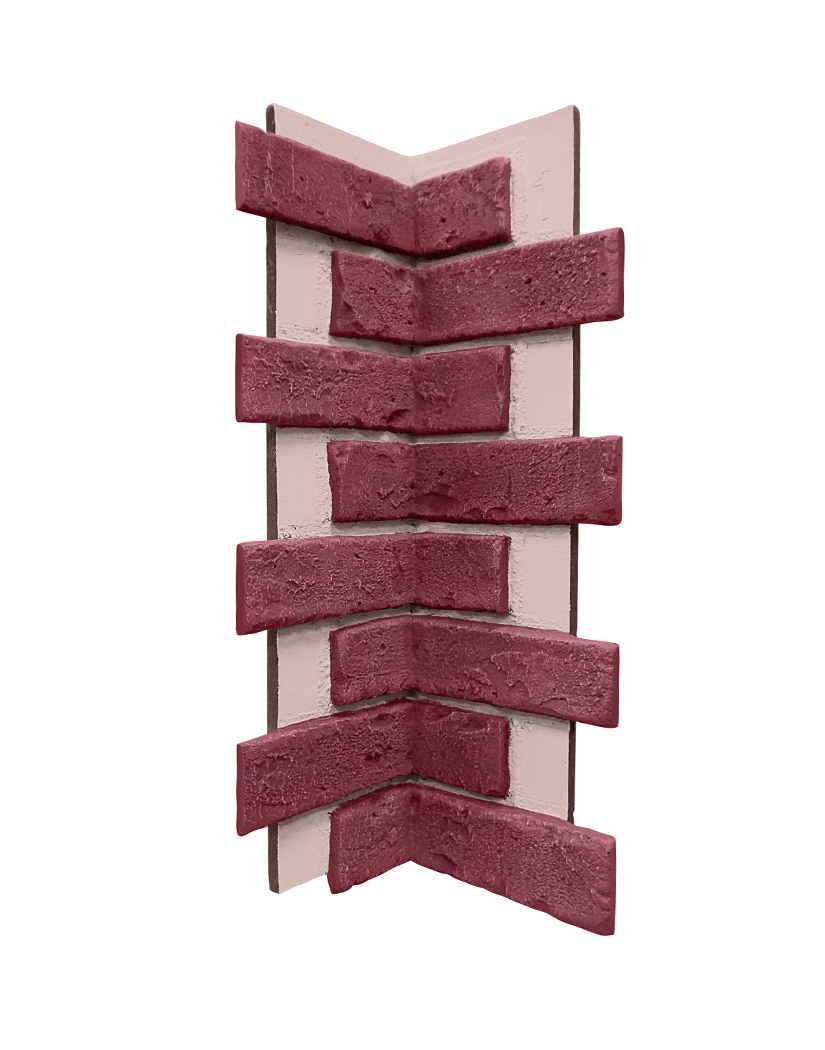 Deep Red Brick Inside Corner