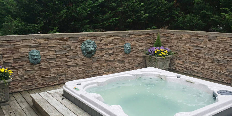 DIY Stone Hot Tub