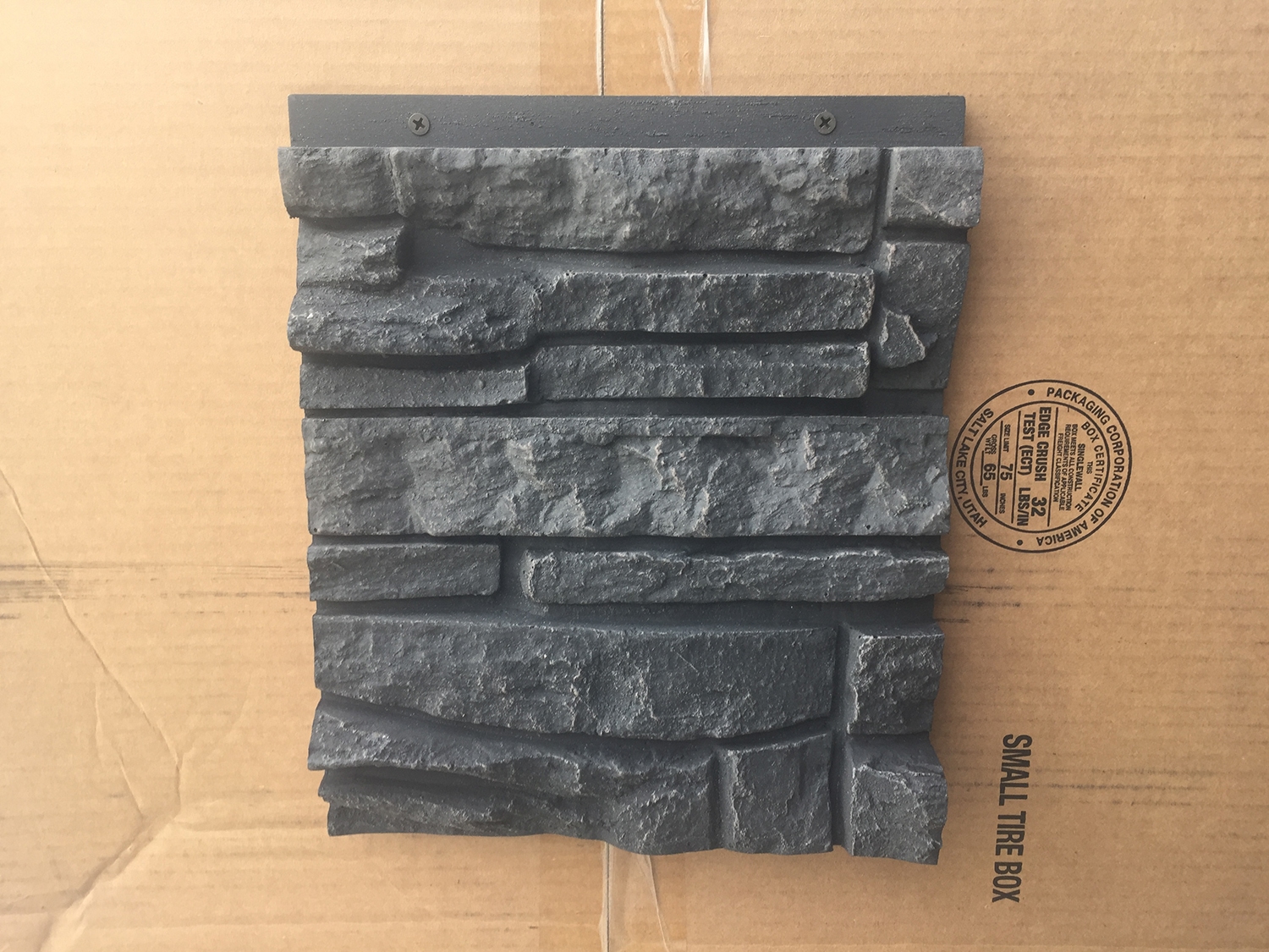 Fake Stone Wall Sample Installed