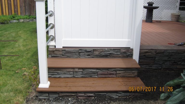 Under deck skirting ideas executed using our Keystone Stacked Stone panels.