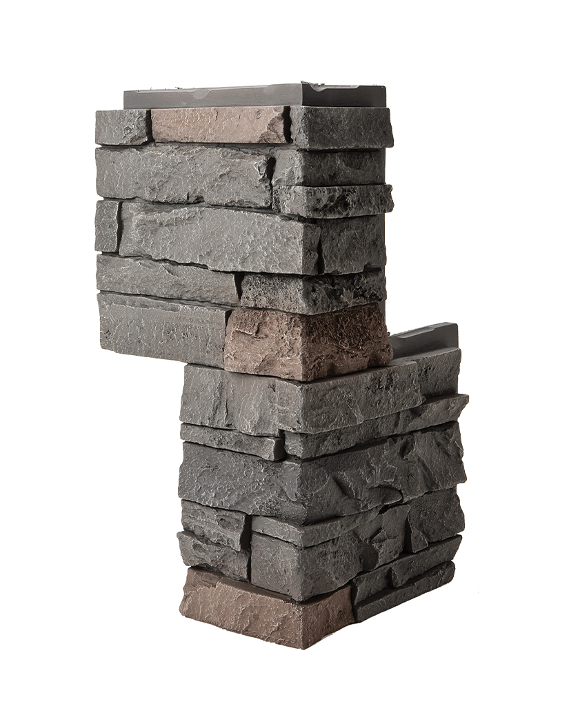 Coffee Stacked Stone Outside Corner