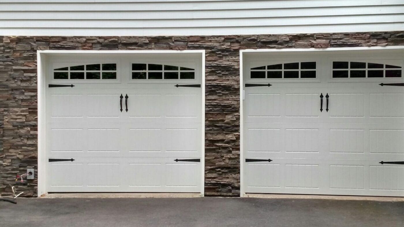 A garage wall paneling idea that uses our Kenai Stacked Stone panels.