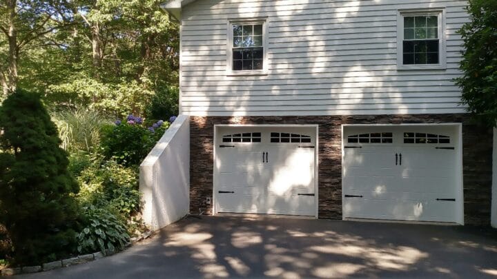 A garage wall paneling idea that uses our Kenai Stacked Stone panels.