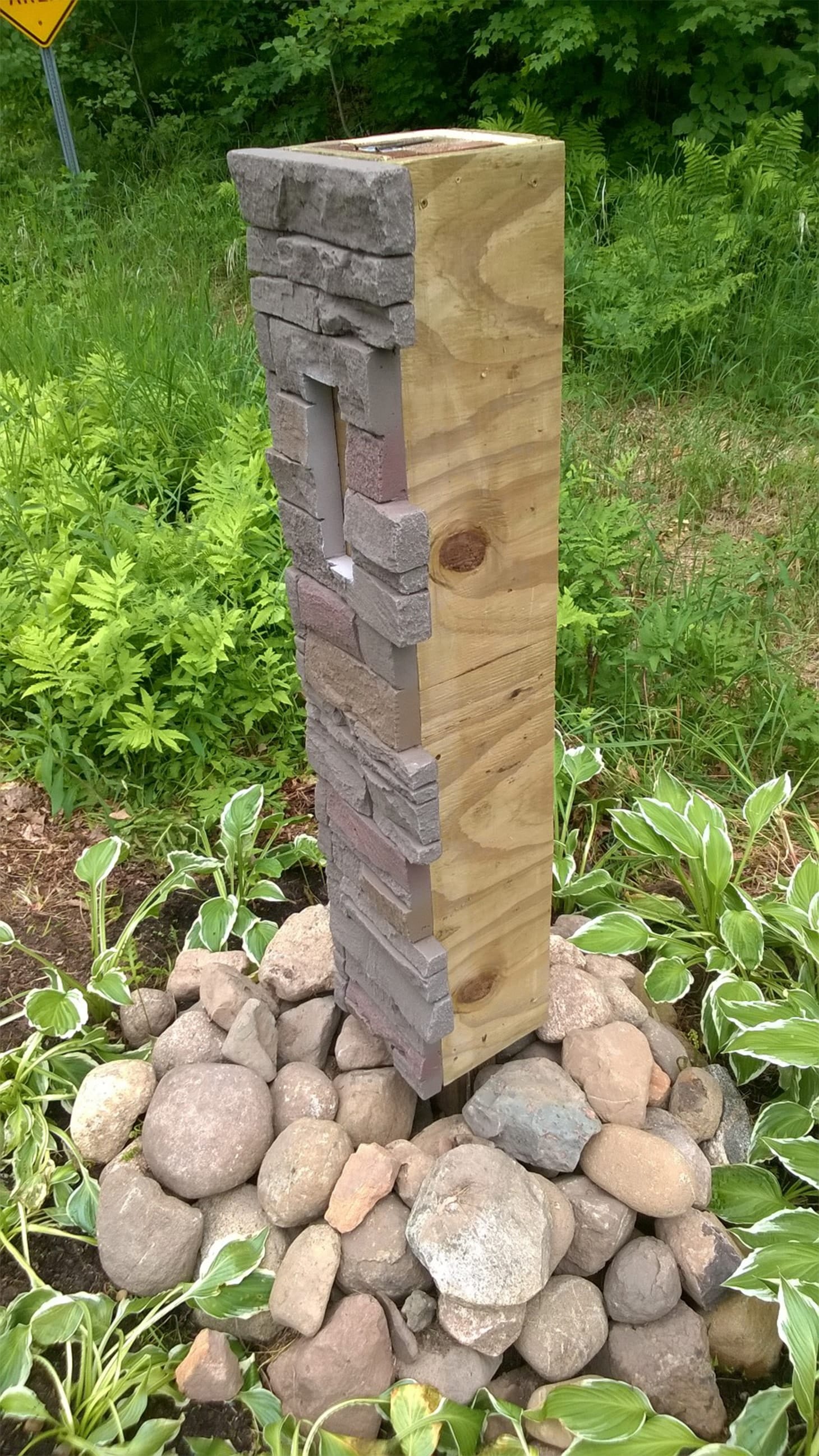 Stone Column Mailbox Mailbox Post Cover by Tom GenStone