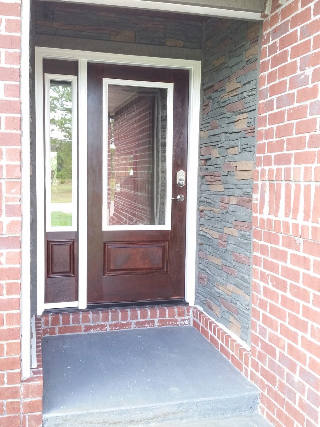 Front door designs using Keystone Stacked Stone.