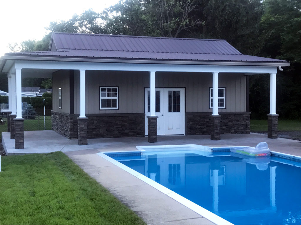 DIY Small Pool House Design Ideas by Shawn | GenStone