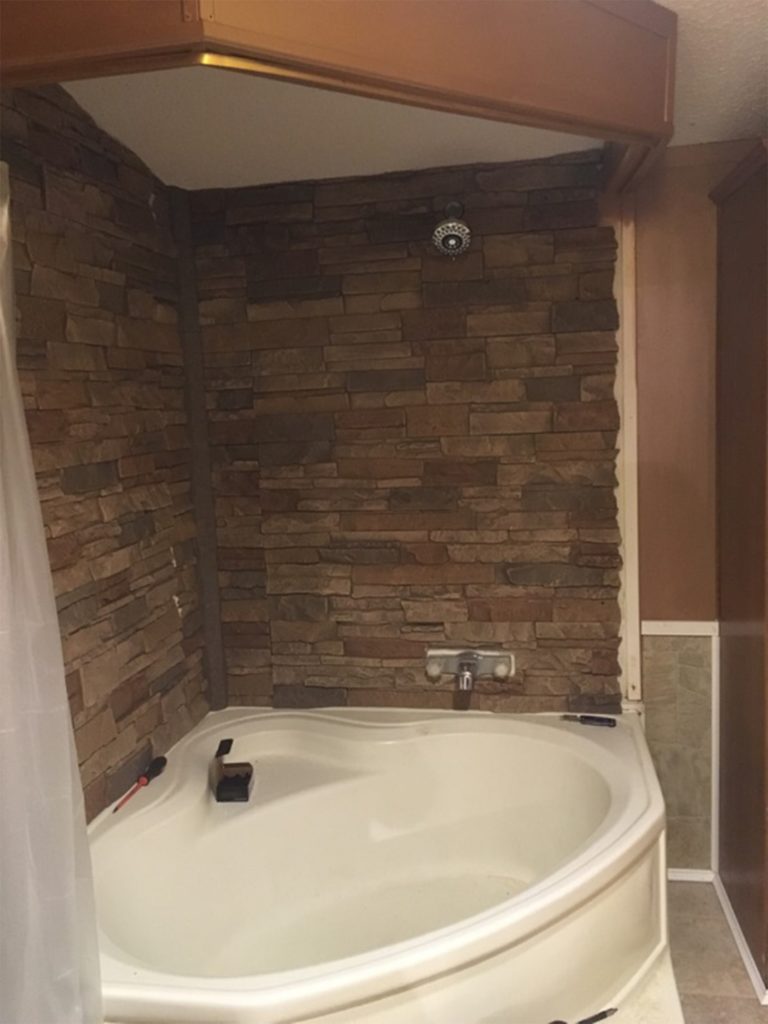 Stacked Stone Shower Walls