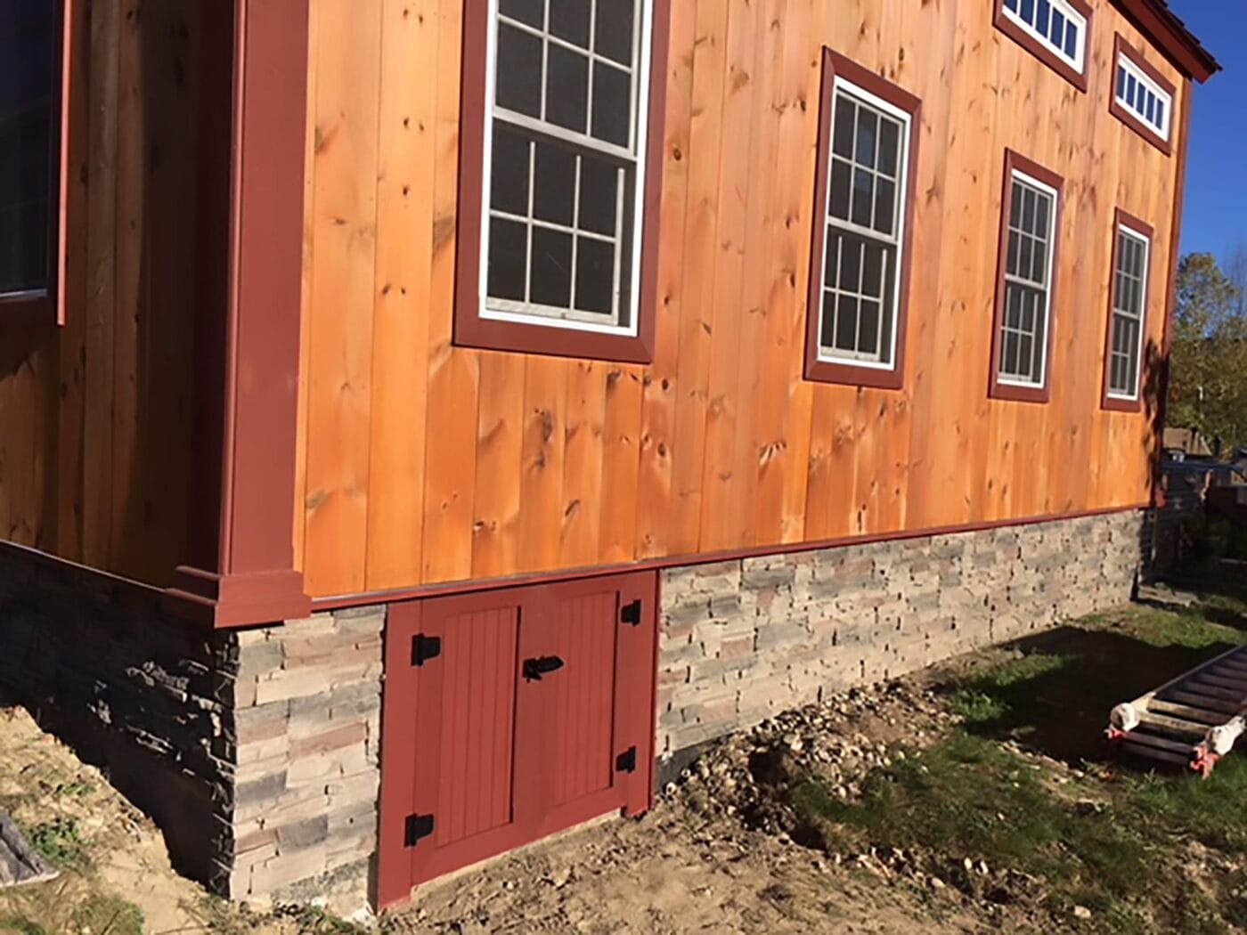 A home foundation cover project using our Kenai Stacked Stone foundation walls.