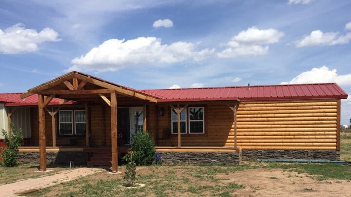 A cabin foundation skirting project using our Stratford Stacked Stone panels.