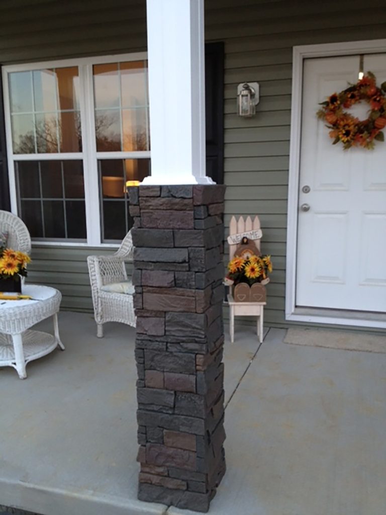 Stacked Stone Outdoor Columns