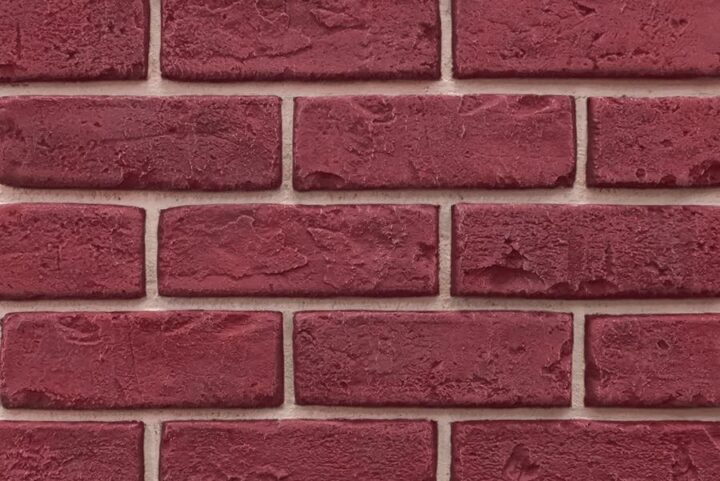 Deep Red Faux Brick Veneer Panel