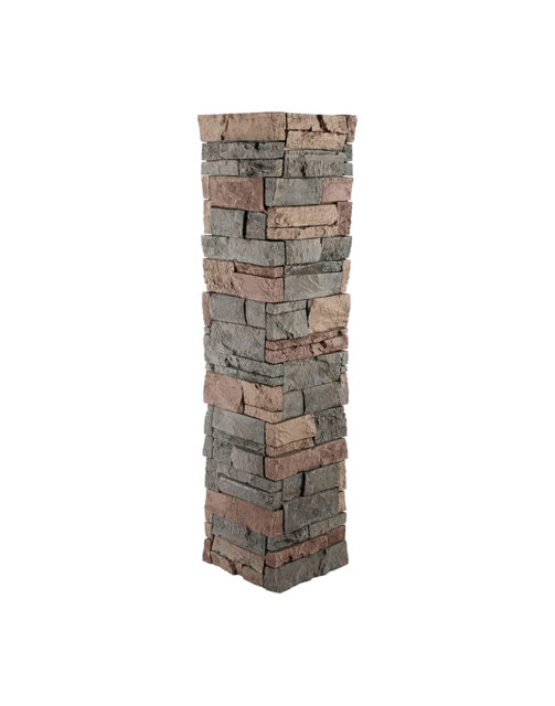 Keystone Stacked Stone Pillar
