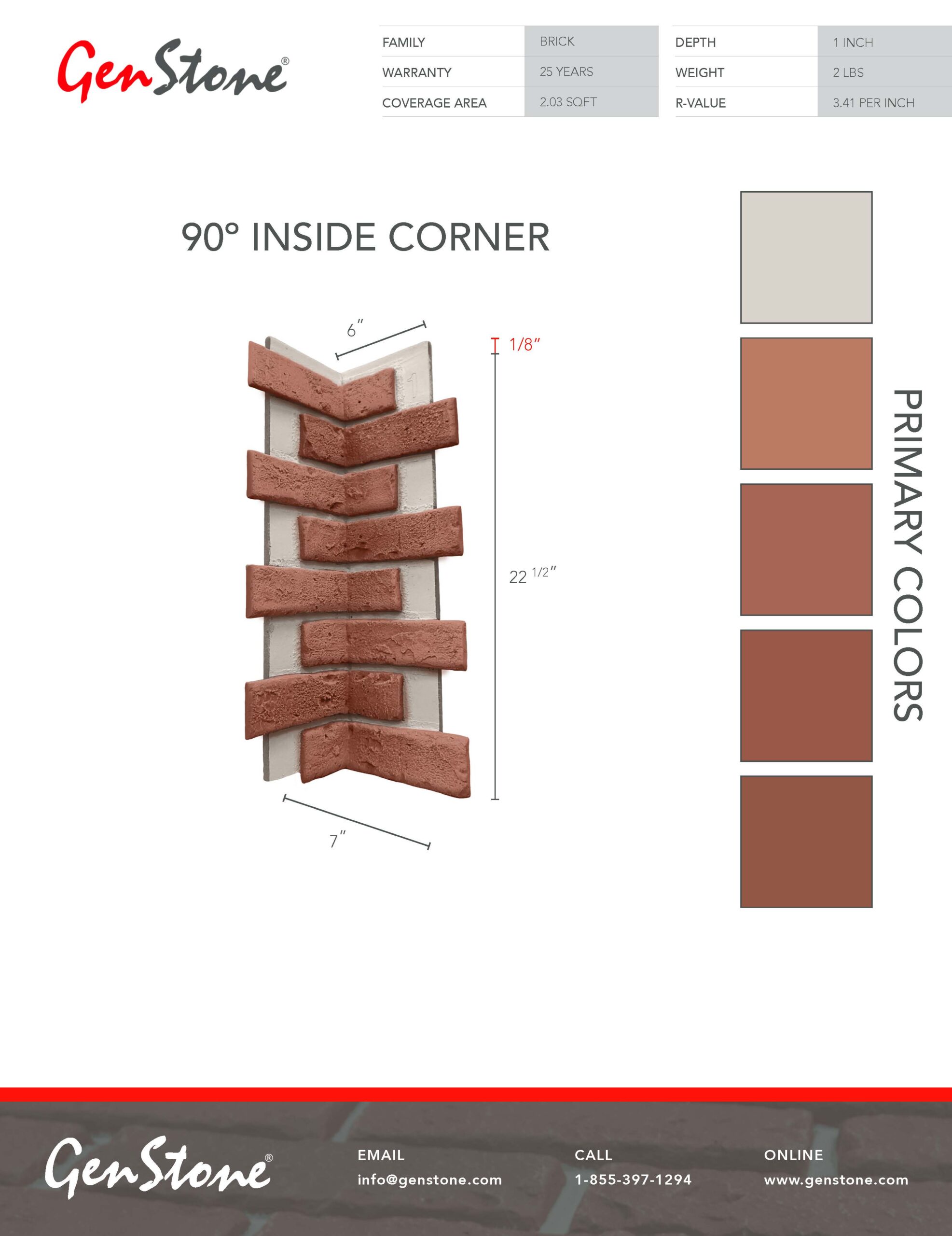 2022 Classic Brick System - Inside Corner
