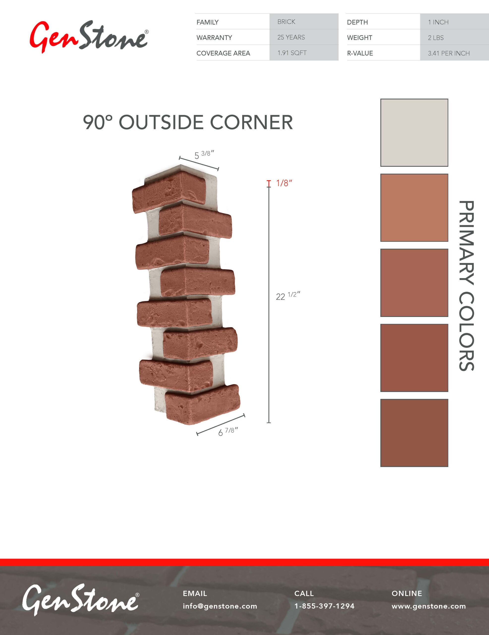 2022 Classic Brick System - Outside Corner