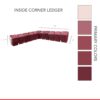 2022 Deep Red Brick System - Inside Corner Ledger