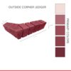 2022 Deep Red Brick System - Outside Corner Ledger