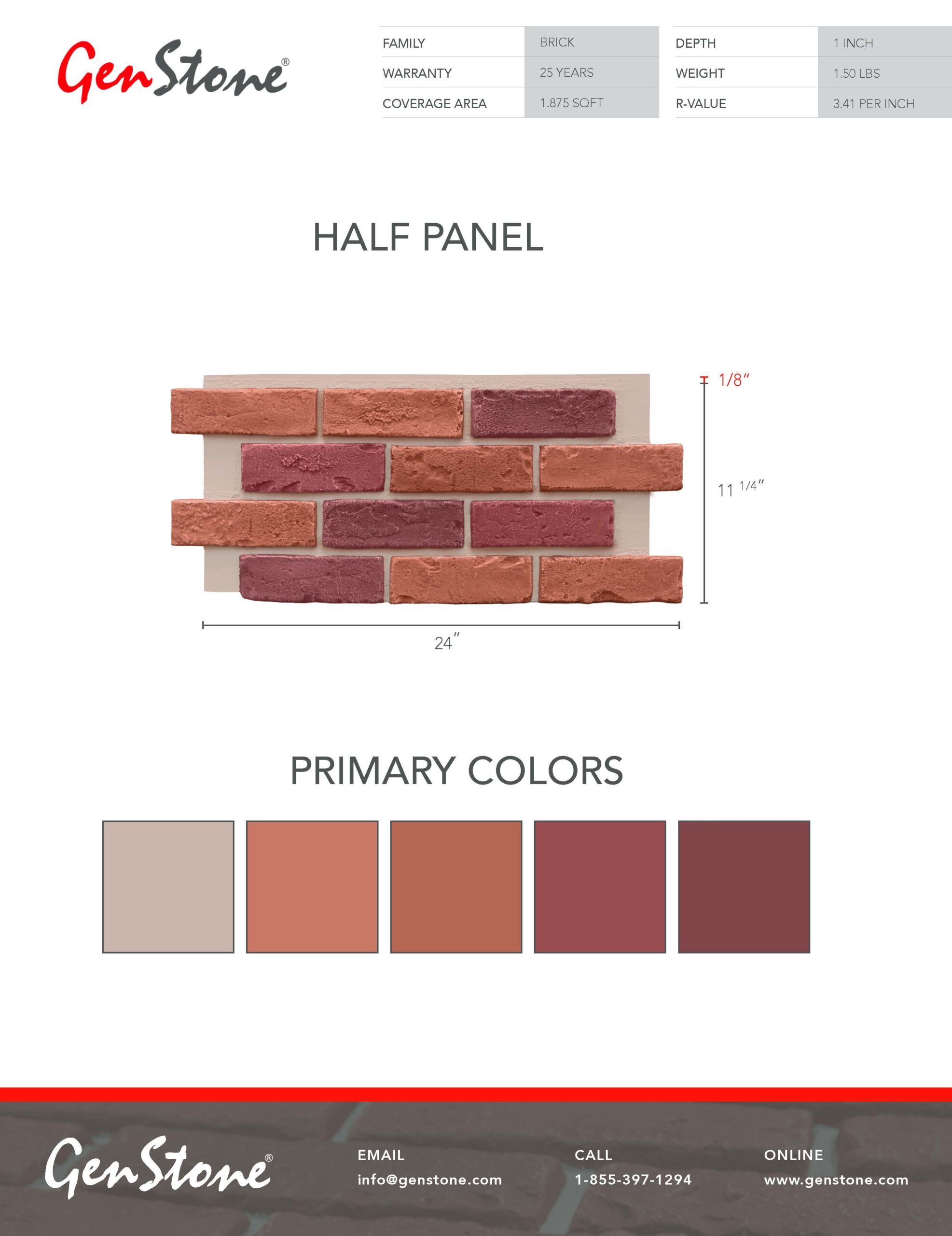 2022 Multi Color Brick System - Half Panel