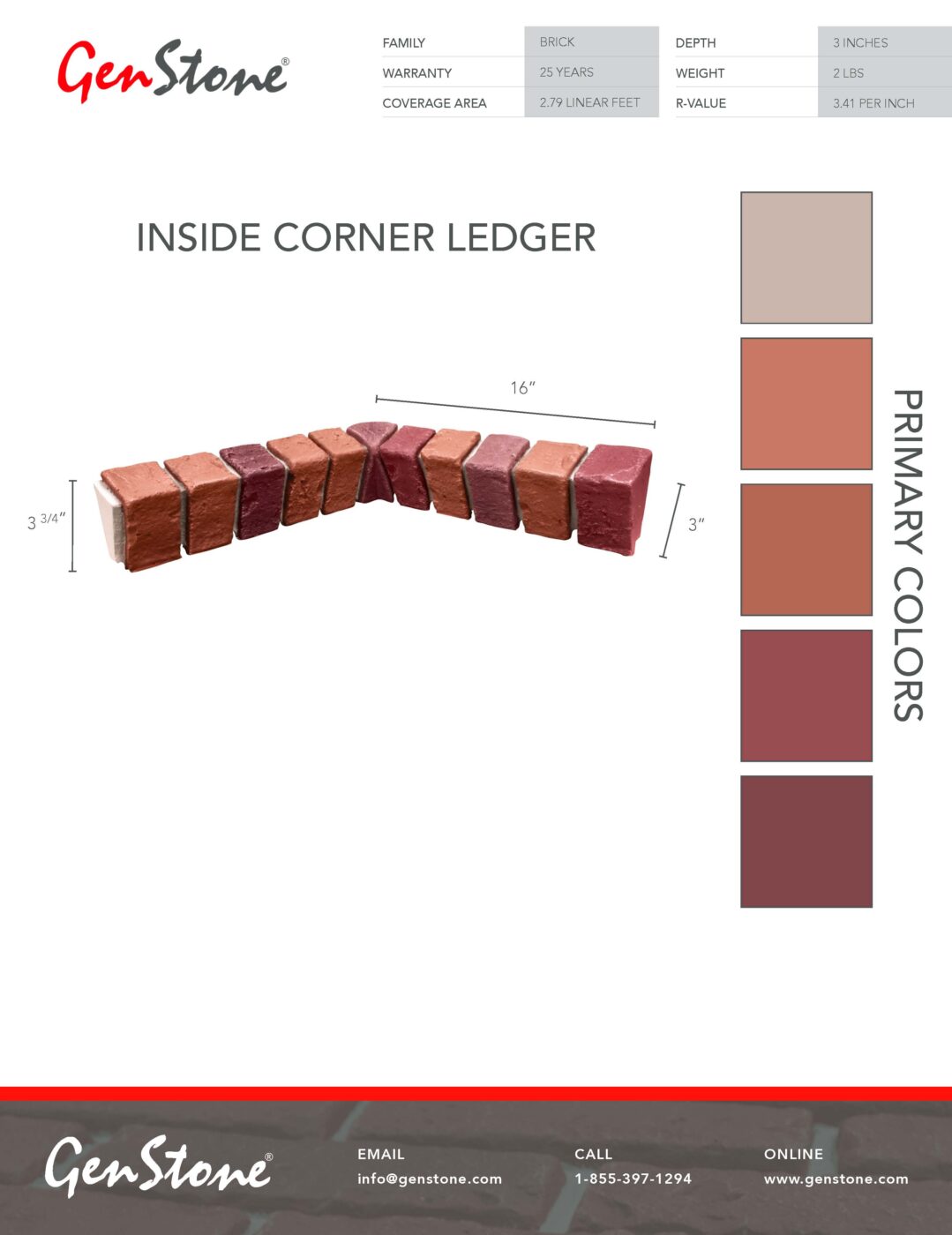 Multi Color Inside Corner Ledger