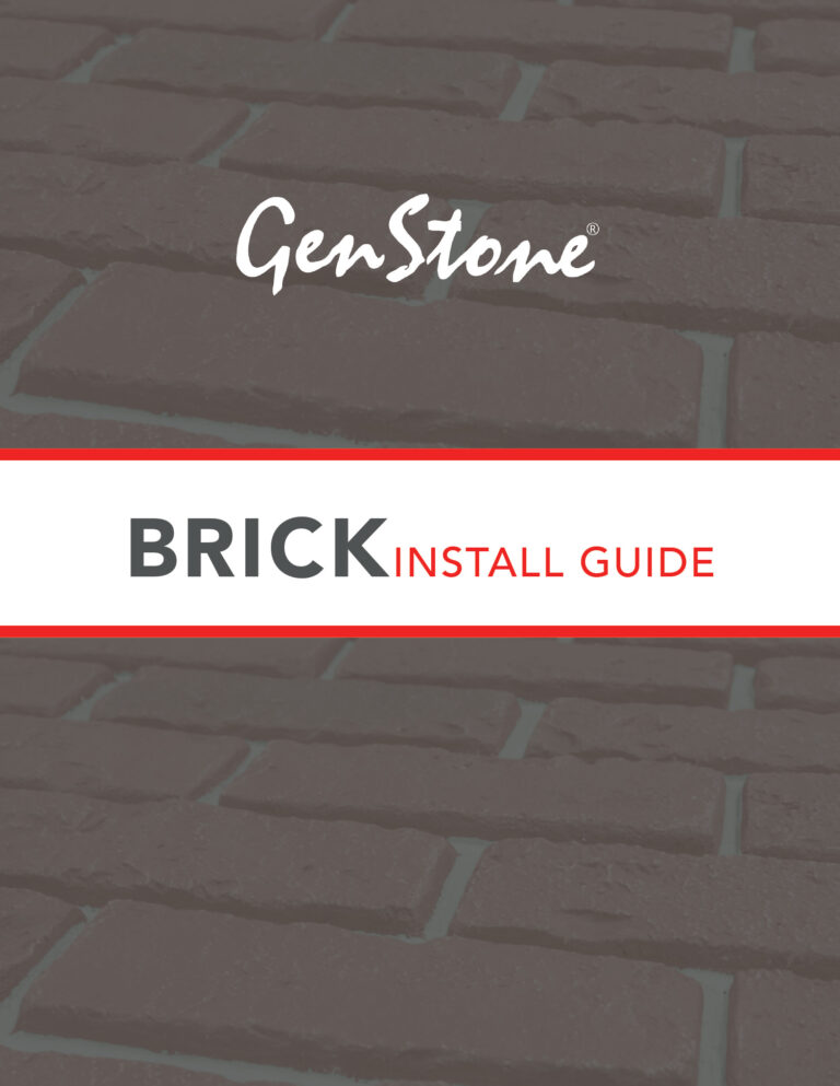GenStone Brick Install Guide