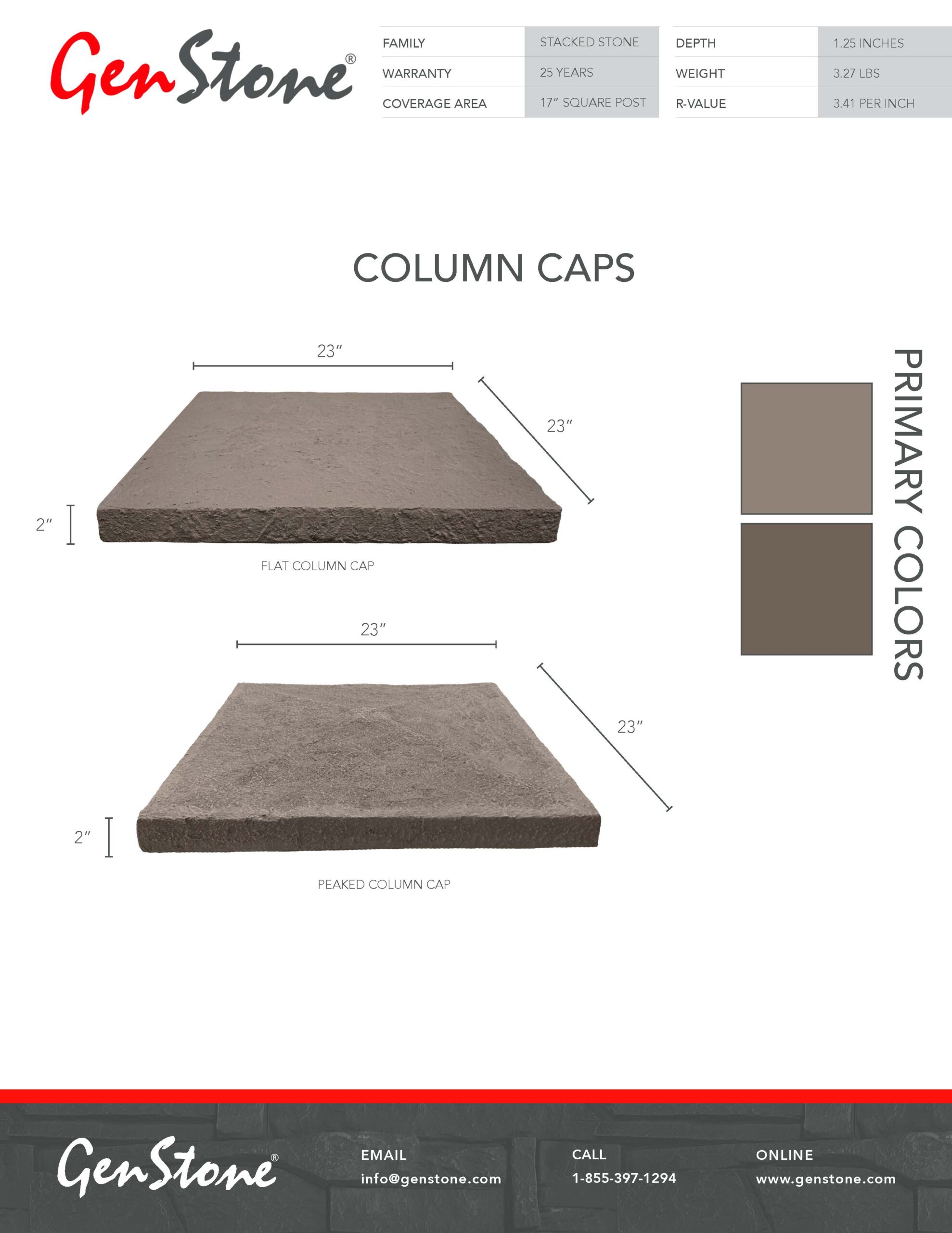 2022 Desert Sunrise Stacked Stone System - Column Caps