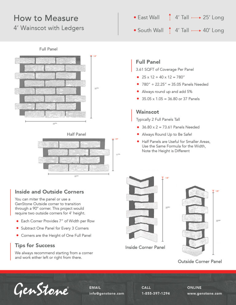 How to Measure for GenStone Brick