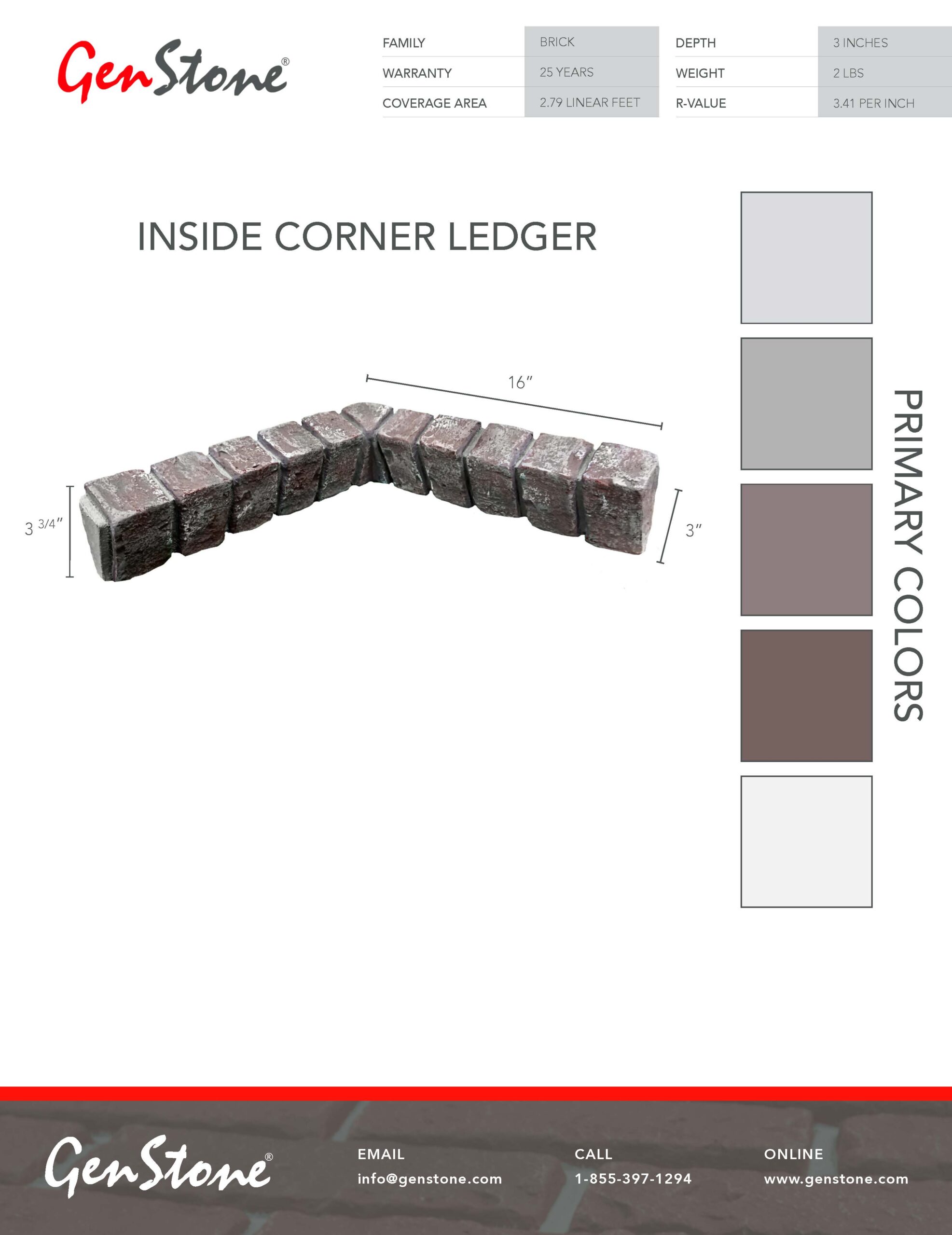 2022 Chicago Brick System - Inside Corner Ledger