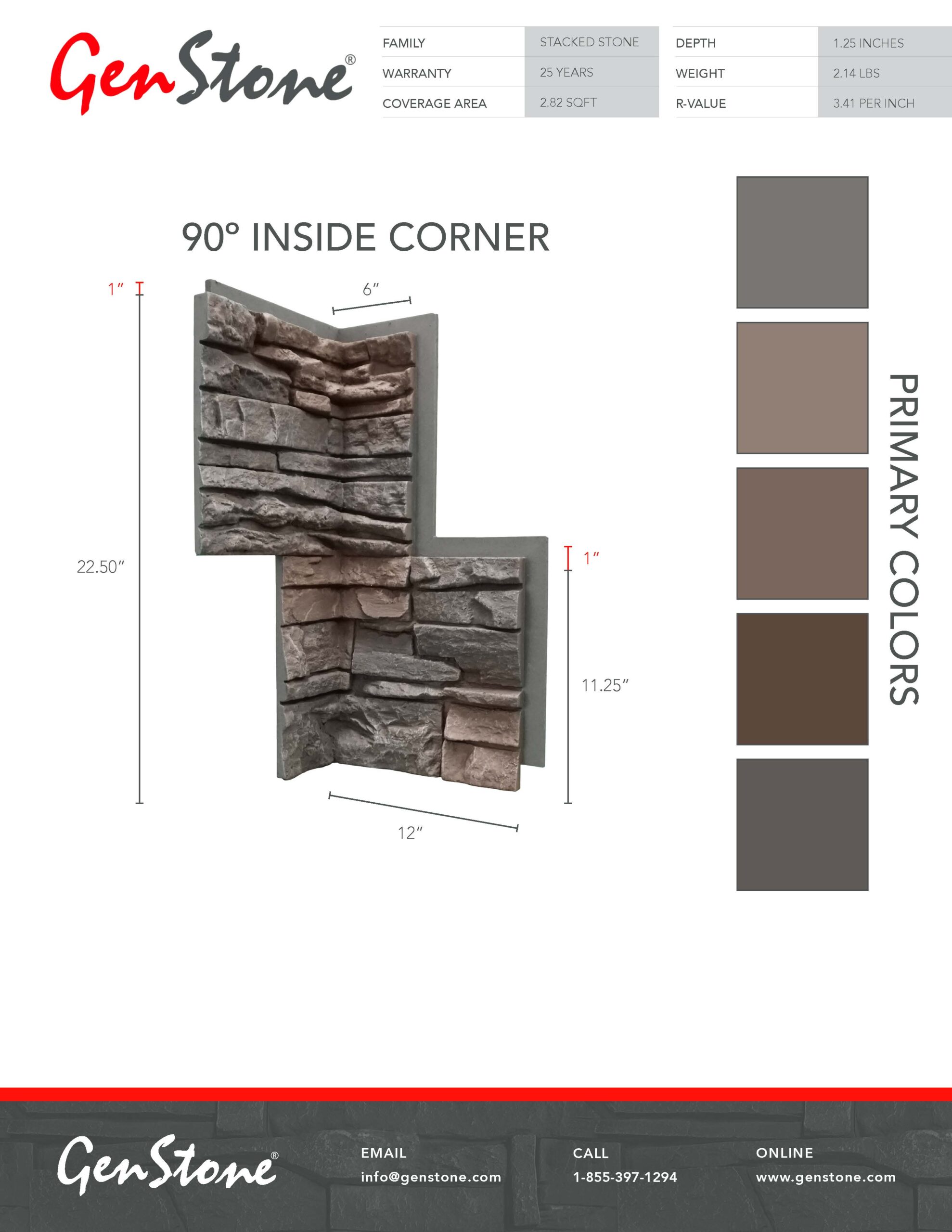 2022 Coffee Stacked Stone System - Inside Corner