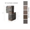 2022 Coffee Stacked Stone System - Outside Corner