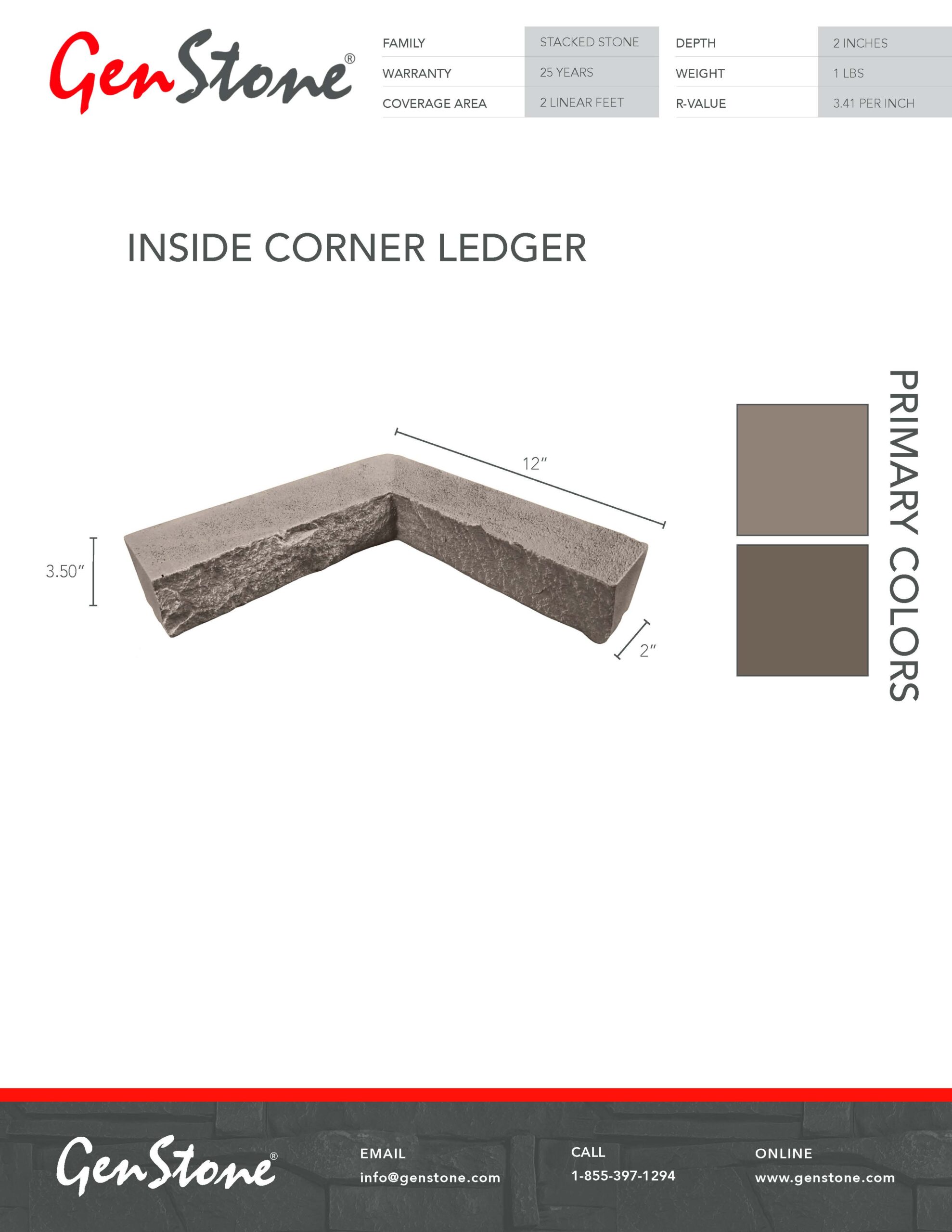 2022 Desert Sunrise Stacked Stone System - Inside Corner Ledger