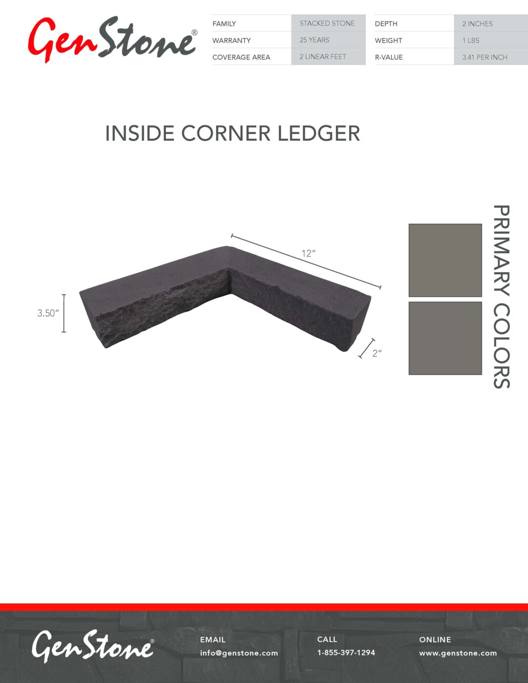 Keystone Inside Corner Ledger