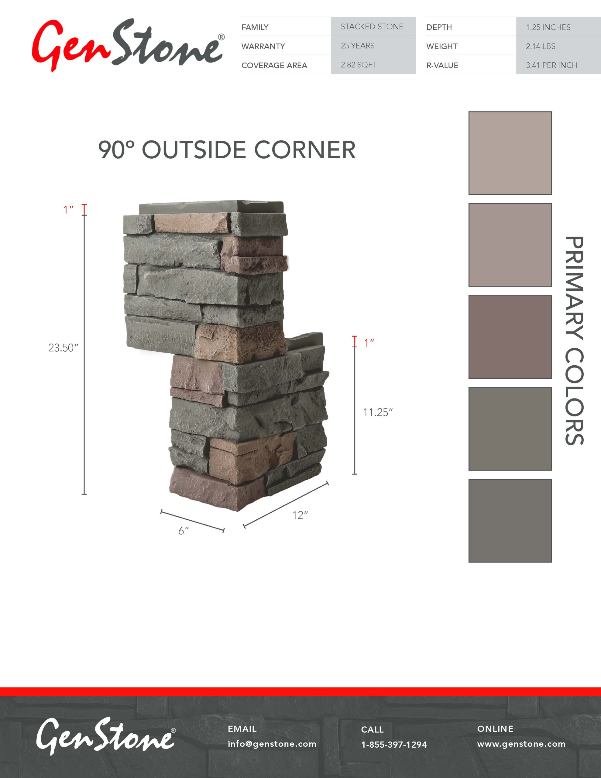 2022 Keystone Stacked Stone System - Outside Corner