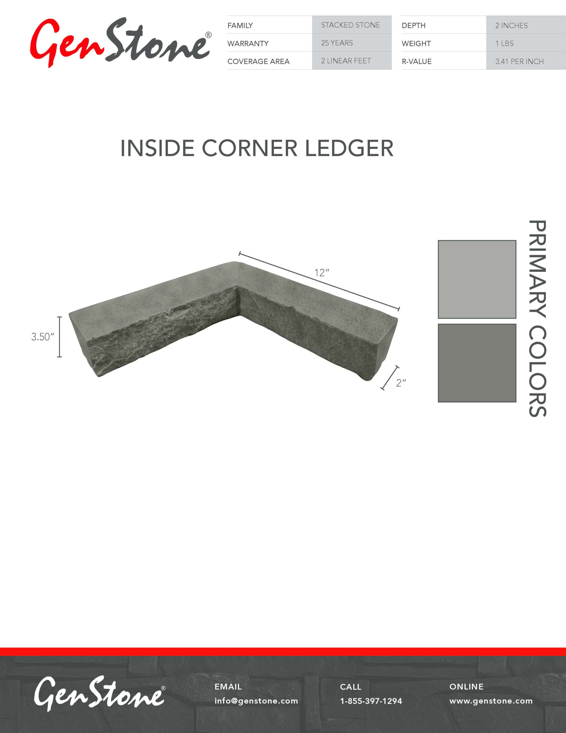 2022 Northern Slate Stacked Stone System - Inside Corner Ledger