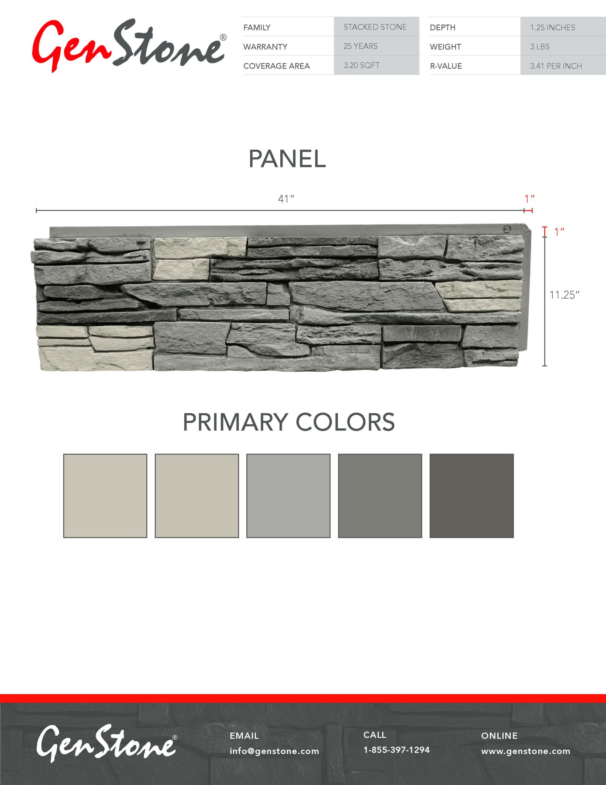 2022 Northern Slate Stacked Stone System - Panel
