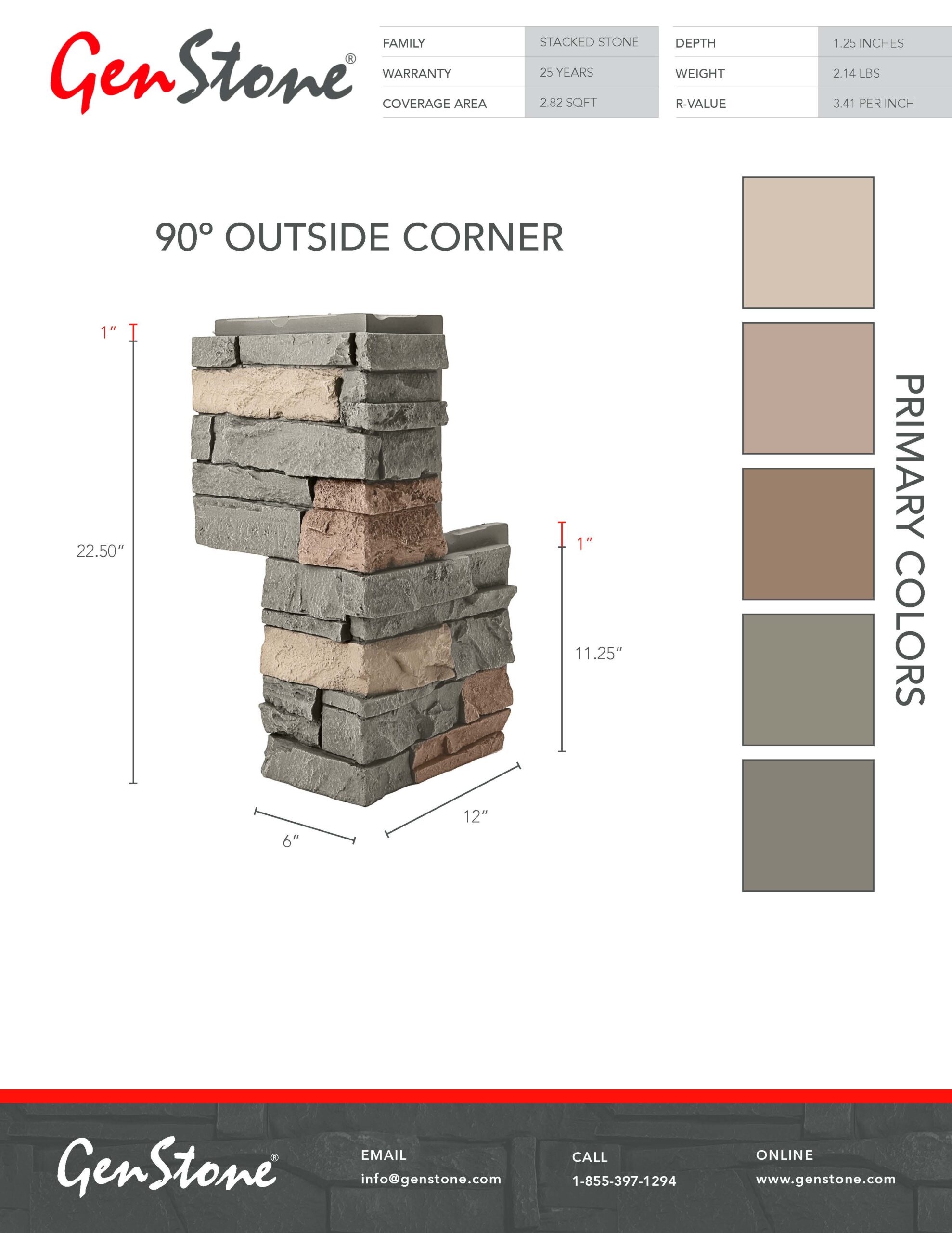 2022 Stratford Stacked Stone System - Outside Corner
