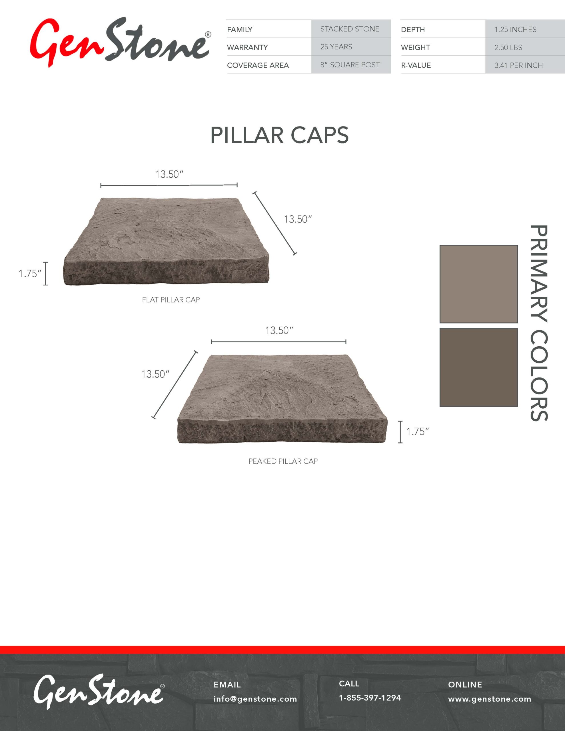 2022 Desert Sunrise Stacked Stone System - Pillar Caps