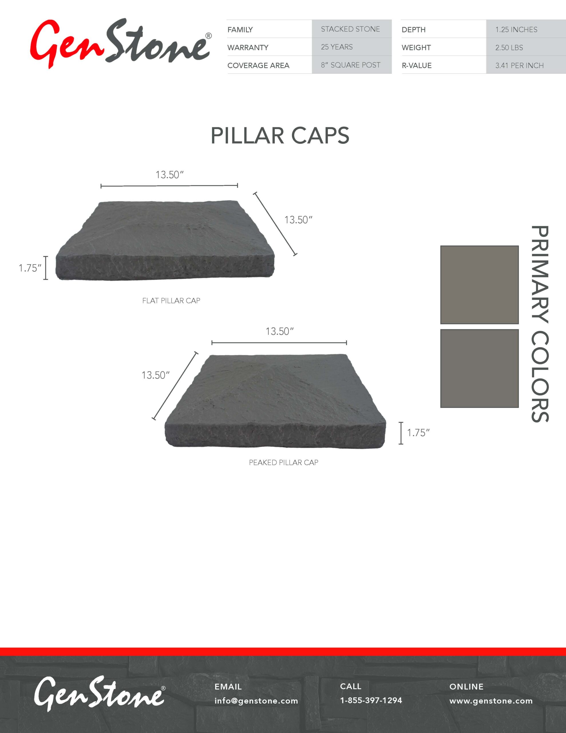 2022 Keystone Stacked Stone System - Pillar Caps