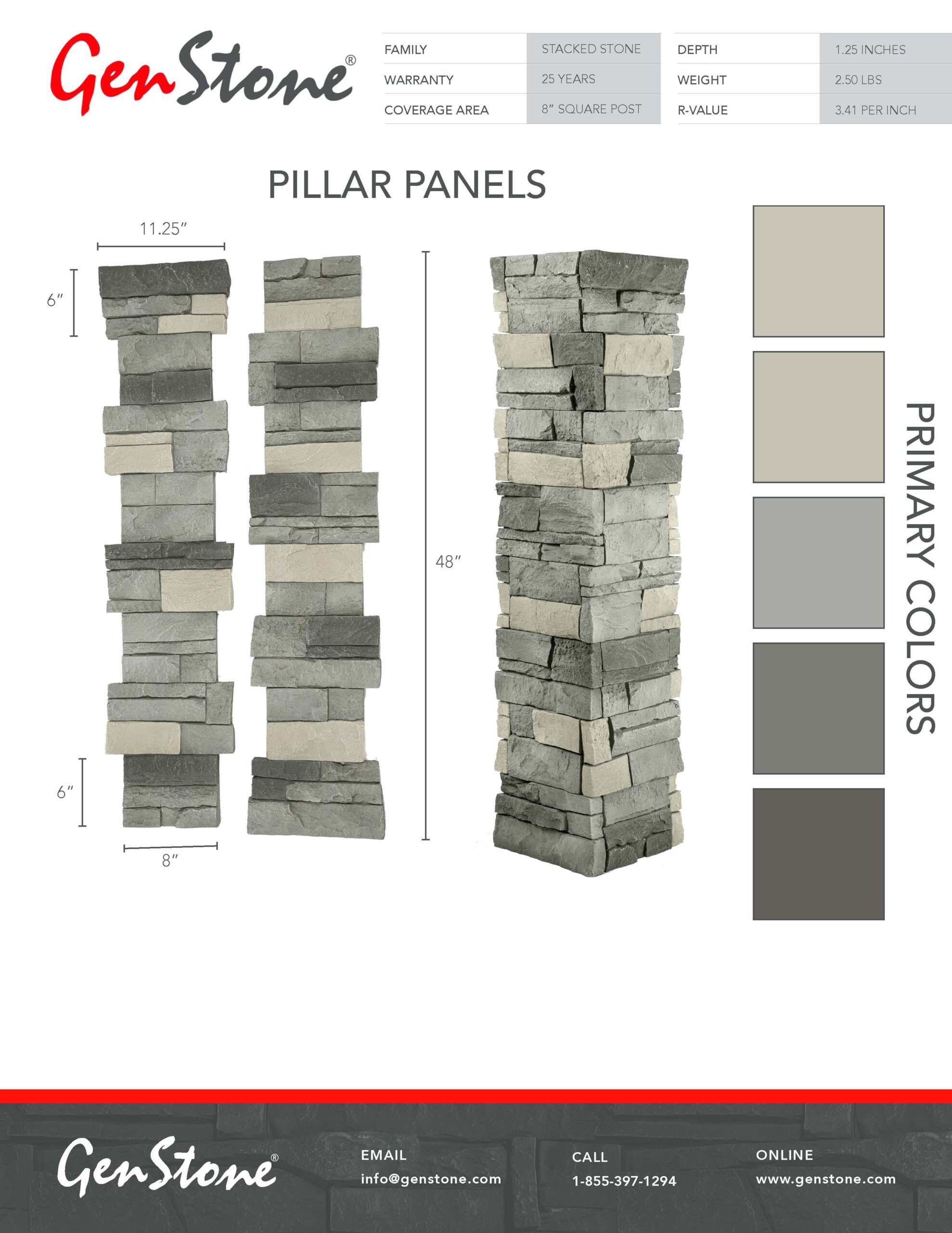 2022 Northern Slate Stacked Stone System - Pillar Panels