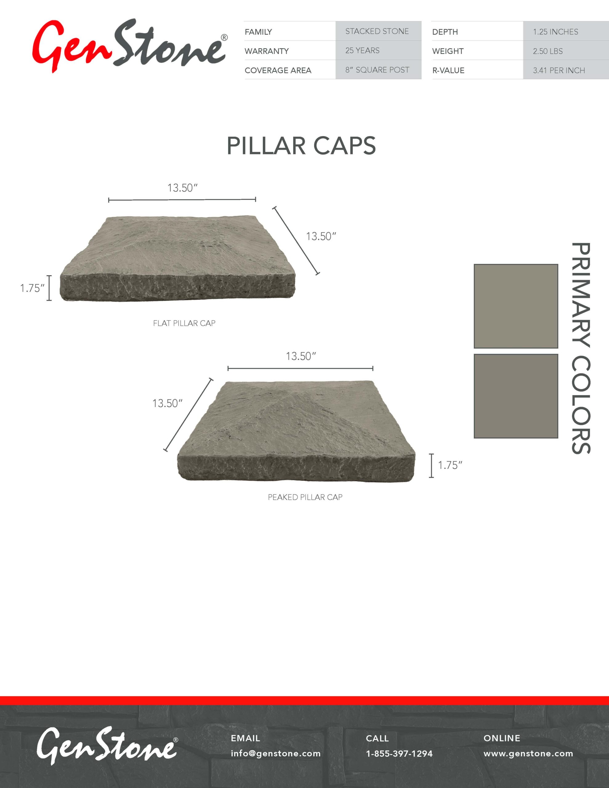 2022 Stratford Stacked Stone System - Pillar Caps