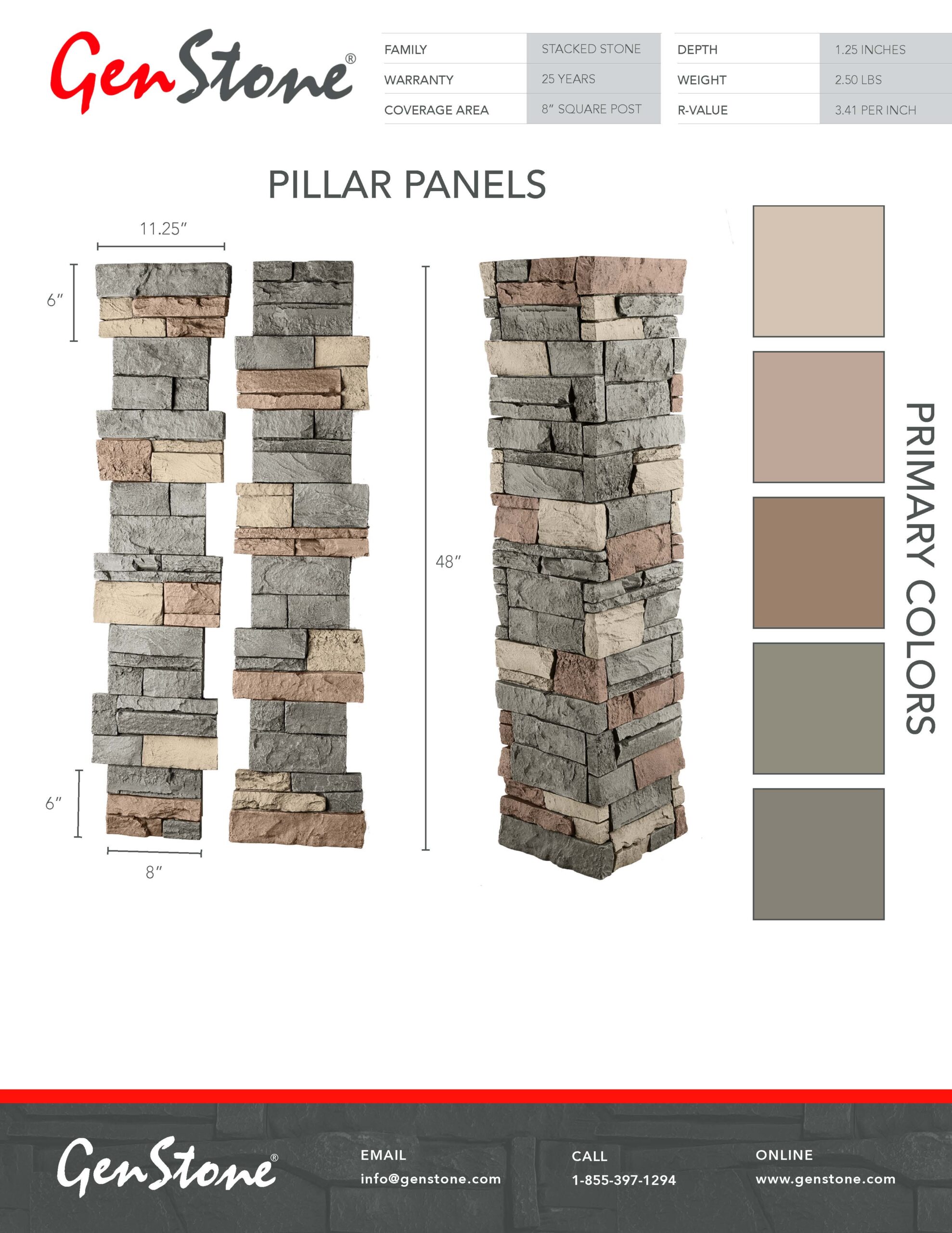 2022 Stratford Stacked Stone System - Pillar Panels