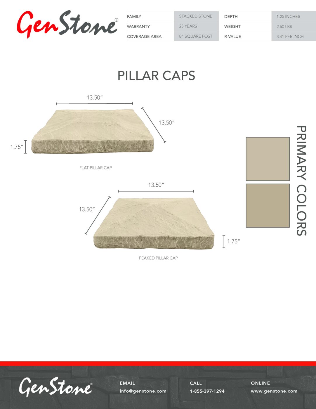 Vanilla Bean Flat Pillar Cap