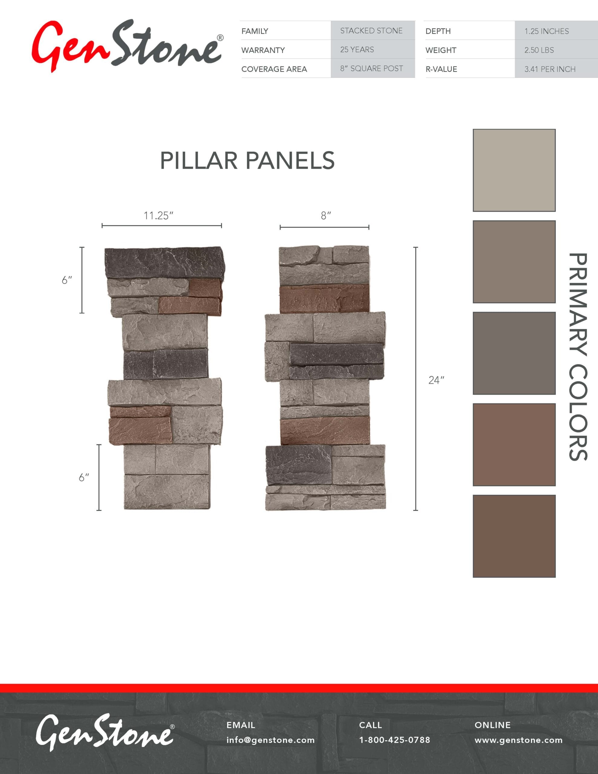 Kenai Faux Stone Pillars GenStone USA and Canada