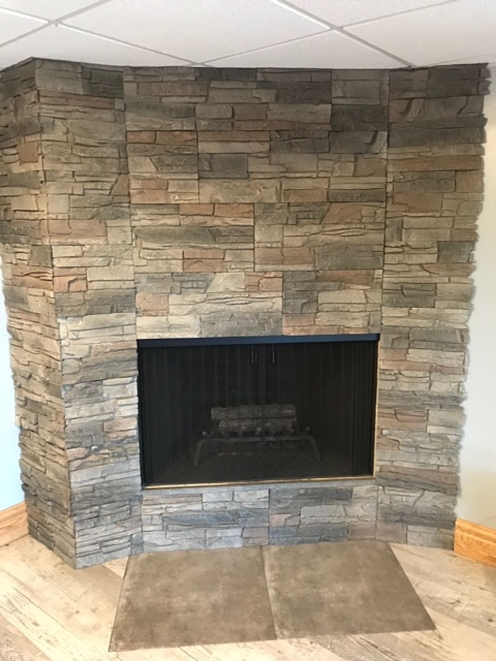 corner fireplace