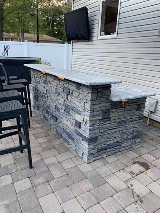 Patio bar, DIY stone bar, Outdoor bar