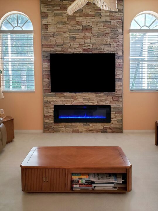 Judy's Faux Stone Fireplace