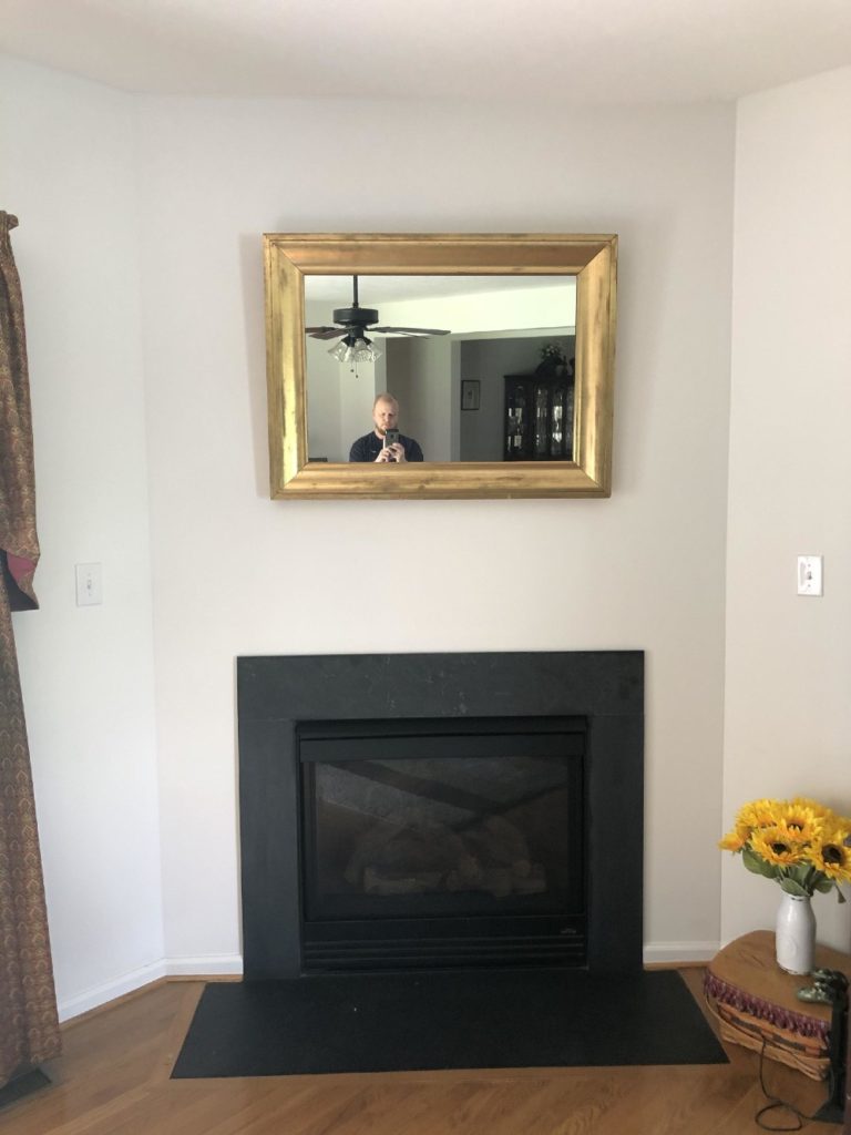 Gas Fireplace Wall Before