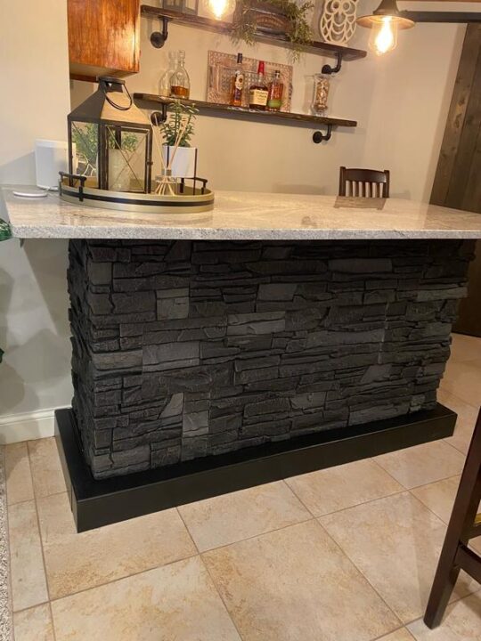 Chip's Stacked Stone Kitchen Island