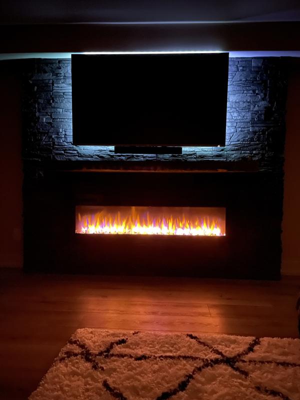 Iron Ore DIY electric fireplace design