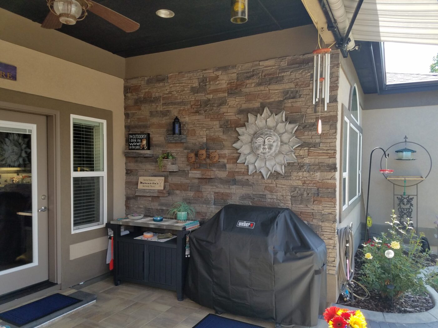 Desert Sunrise patio accent wall