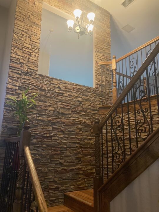 Desert Sunrise stairwell accent wall