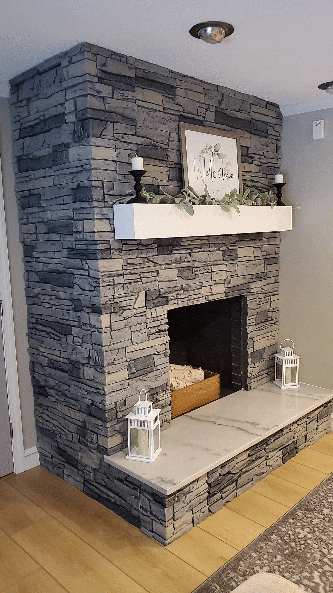 Northern Slate DIY home fireplace project